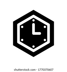 icono de reloj o logotipo símbolo de signo aislado ilustración vectorial - iconos vectoriales de estilo negro de alta calidad
