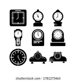 icono de reloj o logotipo símbolo de signo aislado ilustración vectorial - Colección de iconos vectoriales de estilo negro de alta calidad
