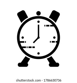 icono de reloj o logotipo símbolo de signo aislado ilustración vectorial - iconos vectoriales de estilo negro de alta calidad
