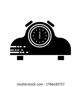 icono de reloj o logotipo símbolo de signo aislado ilustración vectorial - iconos vectoriales de estilo negro de alta calidad

