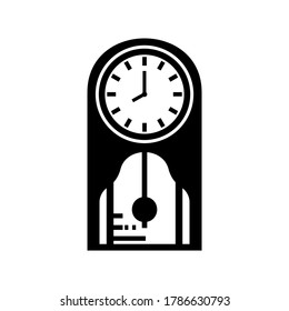 icono de reloj o logotipo símbolo de signo aislado ilustración vectorial - iconos vectoriales de estilo negro de alta calidad
