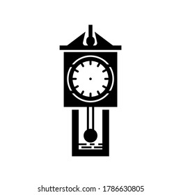 icono de reloj o logotipo símbolo de signo aislado ilustración vectorial - iconos vectoriales de estilo negro de alta calidad
