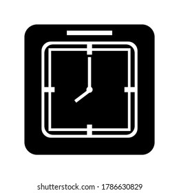 icono de reloj o logotipo símbolo de signo aislado ilustración vectorial - iconos vectoriales de estilo negro de alta calidad
