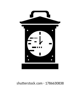 icono de reloj o logotipo símbolo de signo aislado ilustración vectorial - iconos vectoriales de estilo negro de alta calidad
