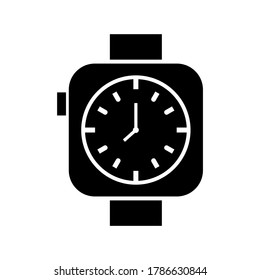 icono de reloj o logotipo símbolo de signo aislado ilustración vectorial - iconos vectoriales de estilo negro de alta calidad
