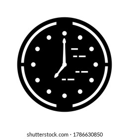 Uhrsymbol oder Logo einzeln auf Zeichensymbolen, Vektorgrafik - hochwertige Vektorsymbole in schwarzem Stil
