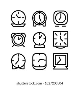icono de reloj o logotipo símbolo de signo aislado ilustración vectorial - Colección de iconos vectoriales de estilo negro de alta calidad
