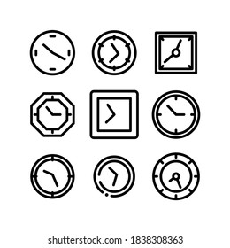icono de reloj o logotipo símbolo de signo aislado ilustración vectorial - Colección de iconos vectoriales de estilo negro de alta calidad
