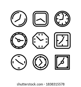 icono de reloj o logotipo símbolo de signo aislado ilustración vectorial - Colección de iconos vectoriales de estilo negro de alta calidad
