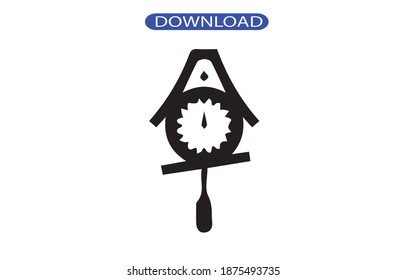 Uhrsymbol oder Logo einzeln auf Zeichen, Vektorgrafik - hochwertige Vektorsymbole in schwarzem Stil.