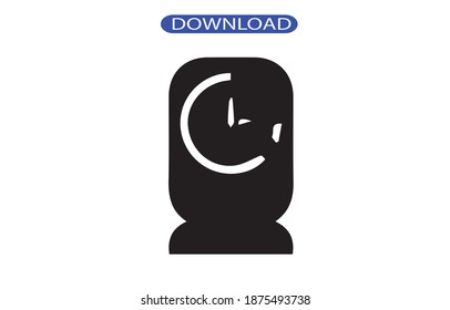 Uhrsymbol oder Logo einzeln auf Zeichen, Vektorgrafik - hochwertige Vektorsymbole in schwarzem Stil.