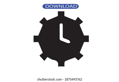 icono de reloj o logotipo símbolo de signo aislado ilustración vectorial - iconos vectoriales de estilo negro de alta calidad.