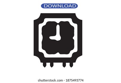 clock icon or logo isolated sign symbol vector illustration - high quality black style vector icons.