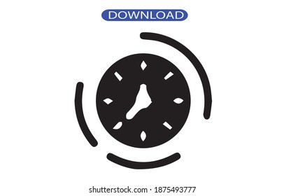 clock icon or logo isolated sign symbol vector illustration - high quality black style vector icons.