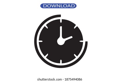 icono de reloj o logotipo símbolo de signo aislado ilustración vectorial - iconos vectoriales de estilo negro de alta calidad.