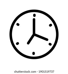 icono de reloj o logotipo símbolo de signo aislado ilustración vectorial - iconos vectoriales de estilo negro de alta calidad
