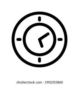 clock icon or logo isolated sign symbol vector illustration - high quality black style vector icons
