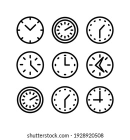 clock  icon or logo isolated sign symbol vector illustration - Collection of high quality black style vector icons
