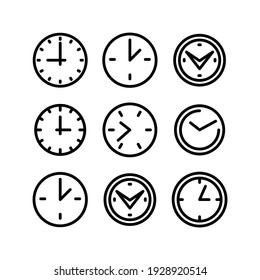 icono de reloj o logotipo símbolo de signo aislado ilustración vectorial - Colección de iconos vectoriales de estilo negro de alta calidad
