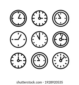 clock  icon or logo isolated sign symbol vector illustration - Collection of high quality black style vector icons
