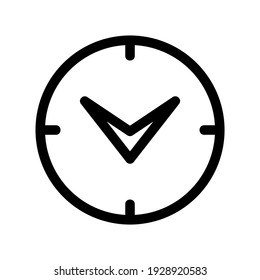 icono de reloj o logotipo símbolo de signo aislado ilustración vectorial - iconos vectoriales de estilo negro de alta calidad
