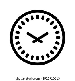 Uhrsymbol oder Logo einzeln auf Zeichensymbolen, Vektorgrafik - hochwertige Vektorsymbole in schwarzem Stil
