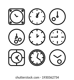icono de reloj o logotipo símbolo de signo aislado ilustración vectorial - Colección de iconos vectoriales de estilo negro de alta calidad
