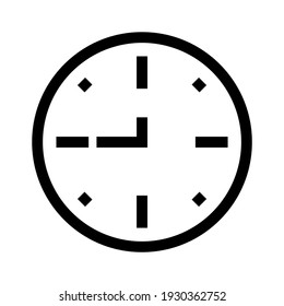icono de reloj o logotipo símbolo de signo aislado ilustración vectorial - iconos vectoriales de estilo negro de alta calidad
