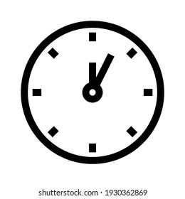 icono de reloj o logotipo símbolo de signo aislado ilustración vectorial - iconos vectoriales de estilo negro de alta calidad
