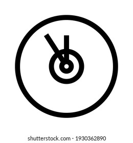 icono de reloj o logotipo símbolo de signo aislado ilustración vectorial - iconos vectoriales de estilo negro de alta calidad
