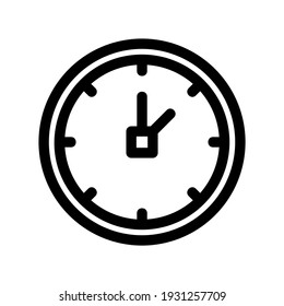icono de reloj o logotipo símbolo de signo aislado ilustración vectorial - iconos vectoriales de estilo negro de alta calidad
