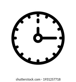 icono de reloj o logotipo símbolo de signo aislado ilustración vectorial - iconos vectoriales de estilo negro de alta calidad
