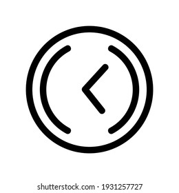 icono de reloj o logotipo símbolo de signo aislado ilustración vectorial - iconos vectoriales de estilo negro de alta calidad
