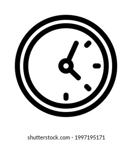 icono de reloj o logotipo símbolo de signo aislado ilustración vectorial - iconos vectoriales de estilo negro de alta calidad
