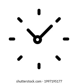 Uhrsymbol oder Logo einzeln auf Zeichensymbolen, Vektorgrafik - hochwertige Vektorsymbole in schwarzem Stil
