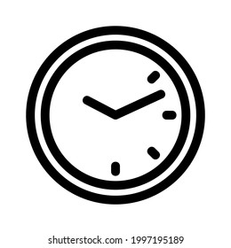icono de reloj o logotipo símbolo de signo aislado ilustración vectorial - iconos vectoriales de estilo negro de alta calidad
