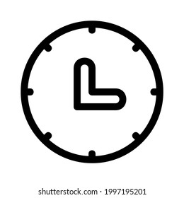 icono de reloj o logotipo símbolo de signo aislado ilustración vectorial - iconos vectoriales de estilo negro de alta calidad
