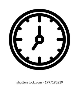 icono de reloj o logotipo símbolo de signo aislado ilustración vectorial - iconos vectoriales de estilo negro de alta calidad
