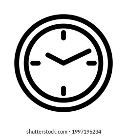 icono de reloj o logotipo símbolo de signo aislado ilustración vectorial - iconos vectoriales de estilo negro de alta calidad
