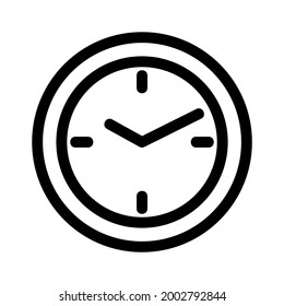 icono de reloj o logotipo símbolo de signo aislado ilustración vectorial - iconos vectoriales de estilo negro de alta calidad
