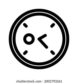 Uhrsymbol oder Logo einzeln auf Zeichensymbolen, Vektorgrafik - hochwertige Vektorsymbole in schwarzem Stil
