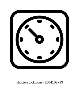icono de reloj o logotipo símbolo de signo aislado ilustración vectorial - iconos vectoriales de estilo negro de alta calidad
