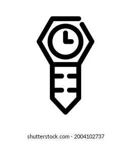 icono de reloj o logotipo símbolo de signo aislado ilustración vectorial - iconos vectoriales de estilo negro de alta calidad
