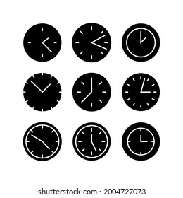 clock icon or logo isolated sign symbol vector illustration - Collection of high quality black style vector icons
