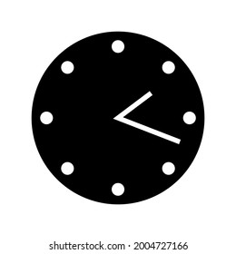 icono de reloj o logotipo símbolo de signo aislado ilustración vectorial - iconos vectoriales de estilo negro de alta calidad
