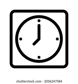Uhrsymbol oder Logo einzeln auf Zeichensymbolen, Vektorgrafik - hochwertige Vektorsymbole in schwarzem Stil

