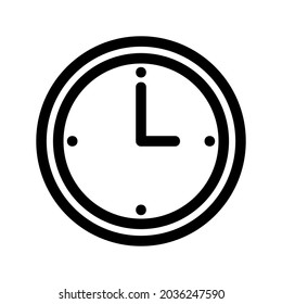 icono de reloj o logotipo símbolo de signo aislado ilustración vectorial - iconos vectoriales de estilo negro de alta calidad
