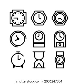 icono de reloj o logotipo símbolo de signo aislado ilustración vectorial - Colección de iconos vectoriales de estilo negro de alta calidad
