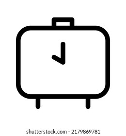 icono de reloj o logotipo símbolo de signo aislado ilustración vectorial - iconos vectoriales de estilo negro de alta calidad
