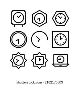 icono de reloj o logotipo símbolo de signo aislado ilustración vectorial - Colección de iconos vectoriales de estilo negro de alta calidad
